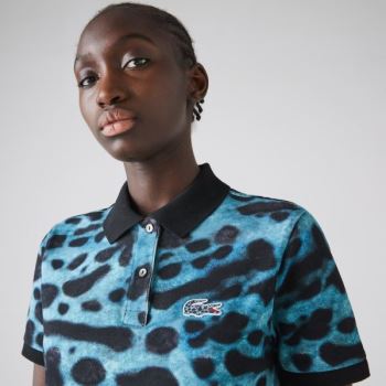 Lacoste Lacoste x National Geographic Animal Print Piqué Polo Shirt Dámské - Polo Bílé | CZ-uX52nP